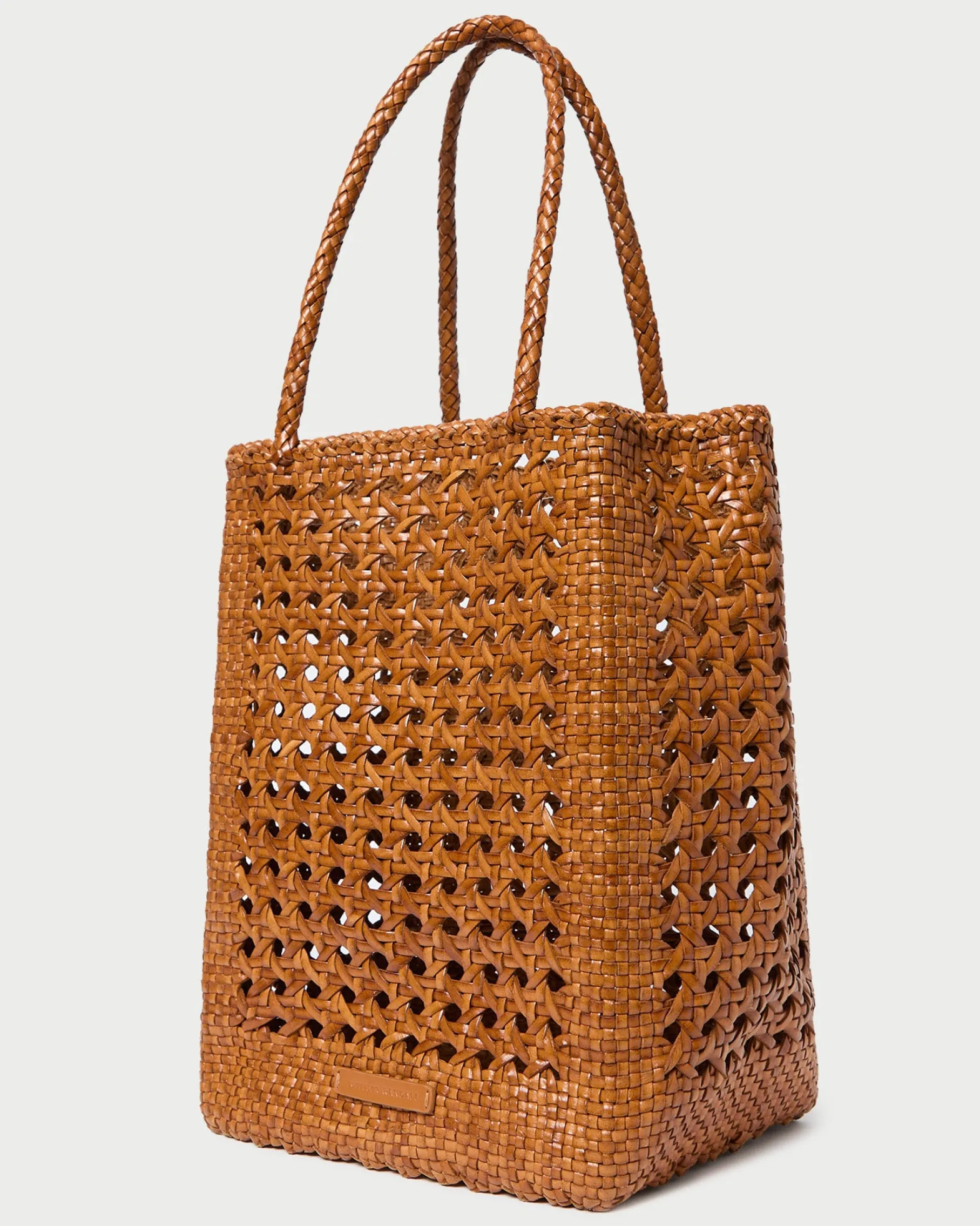 Angelo Timber Woven Leather Tote