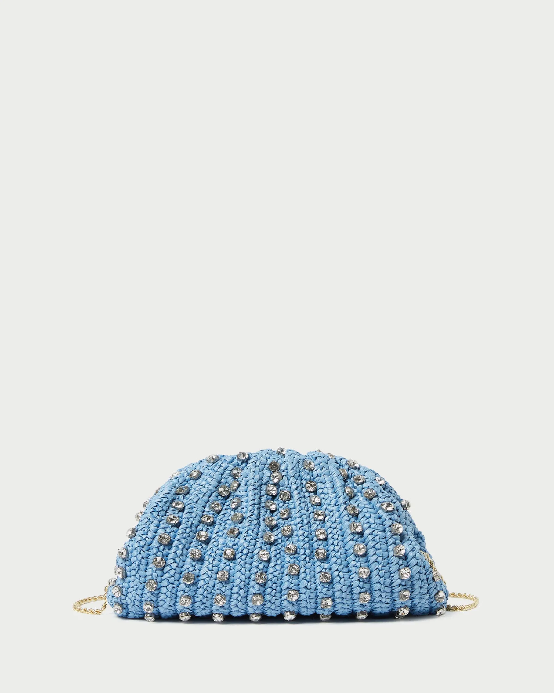 Bailey Blue/Crystal Dome Clutch