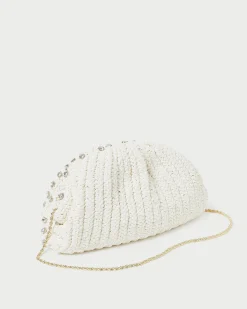 Bailey Natural Pleated Dome Clutch