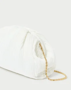 Bailey Natural Pleated Dome Clutch