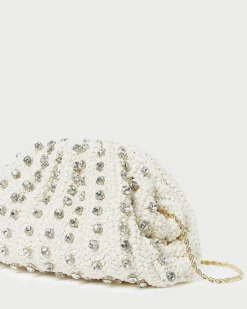 Bailey Natural/Crystal Dome Clutch