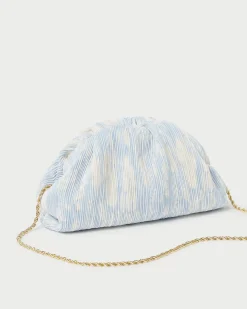 Bailey White Pleated Dome Clutch