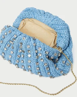 Bailey White Pleated Dome Clutch