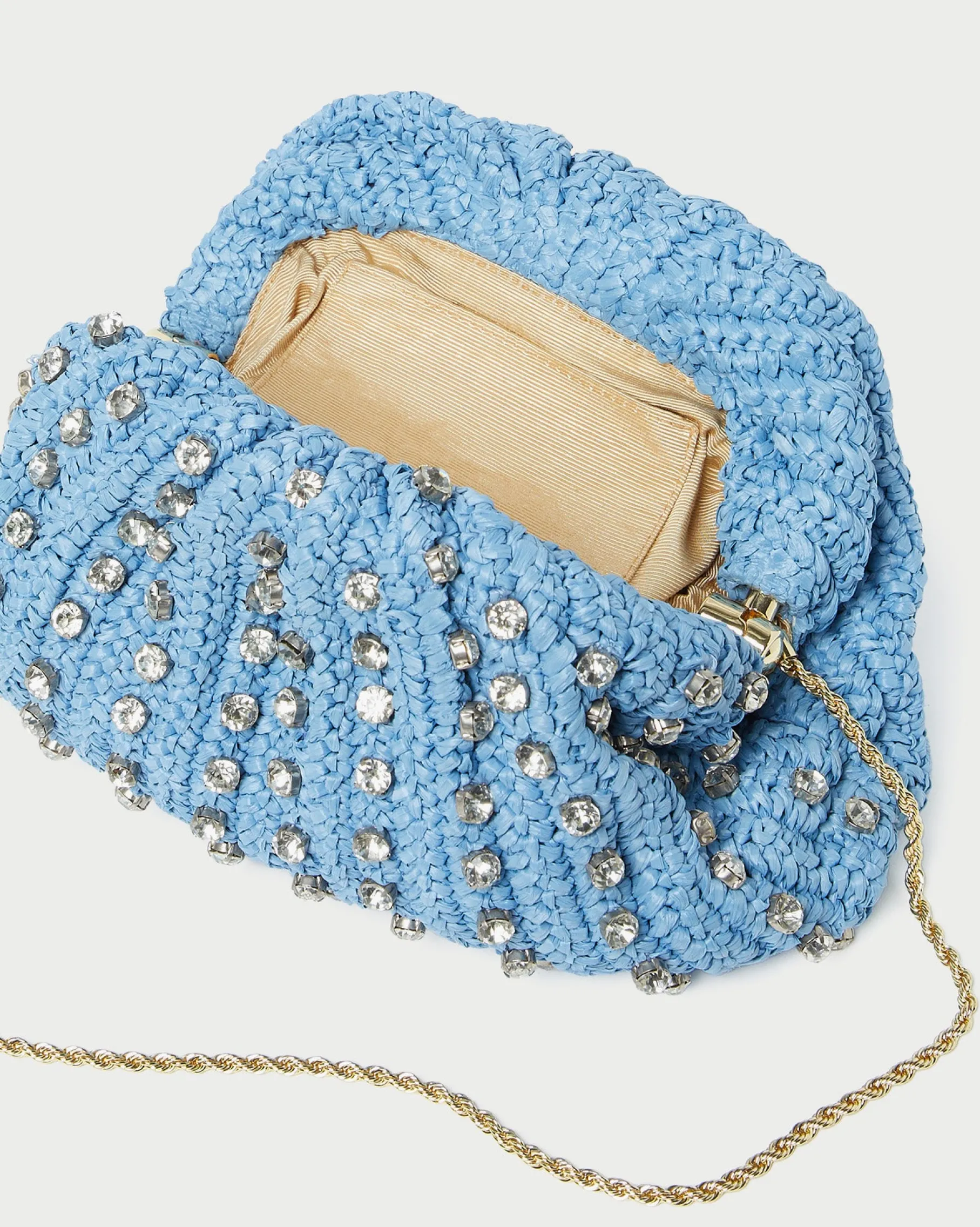 Bailey White Pleated Dome Clutch