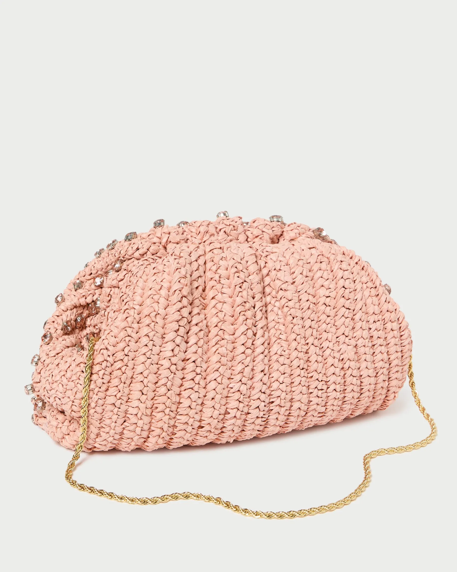 Bailey White Pleated Dome Clutch