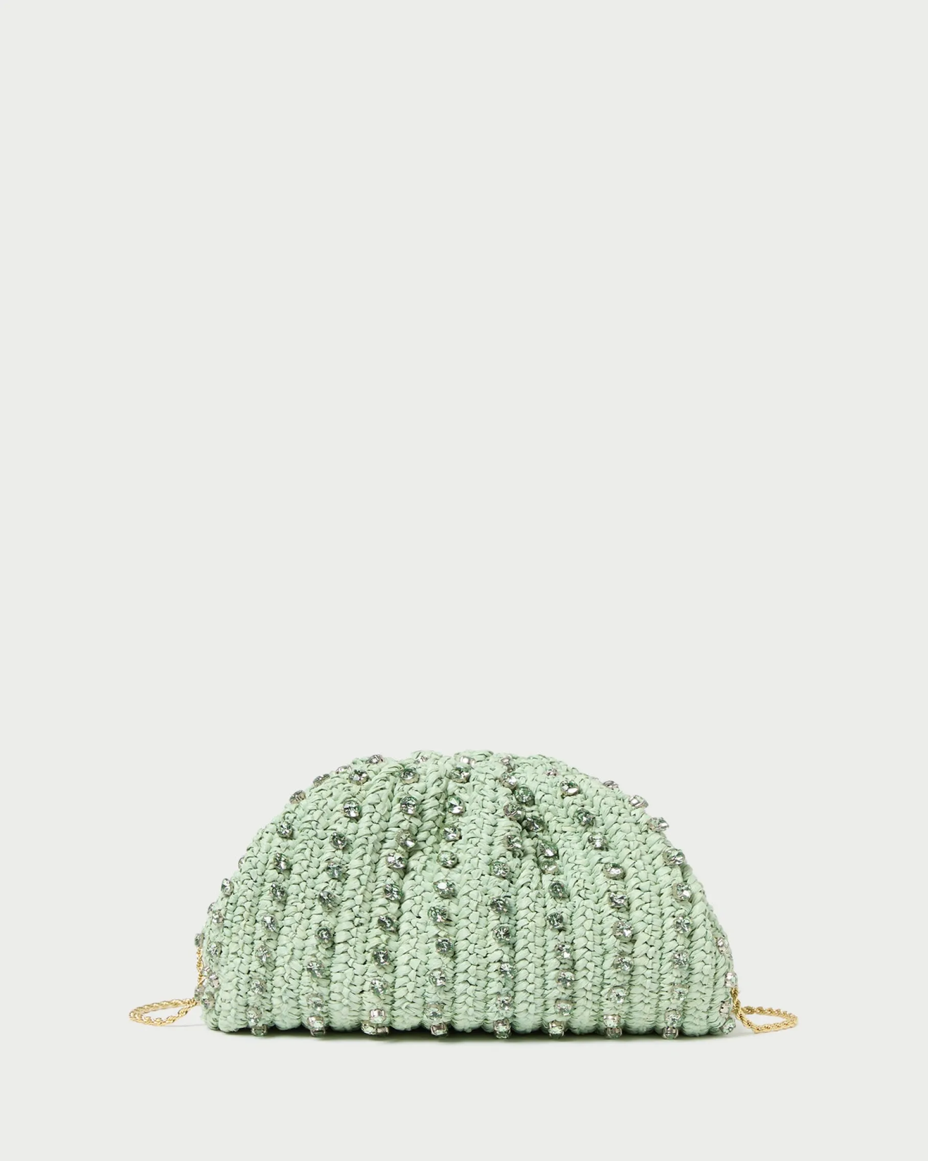 Bailey White Pleated Dome Clutch