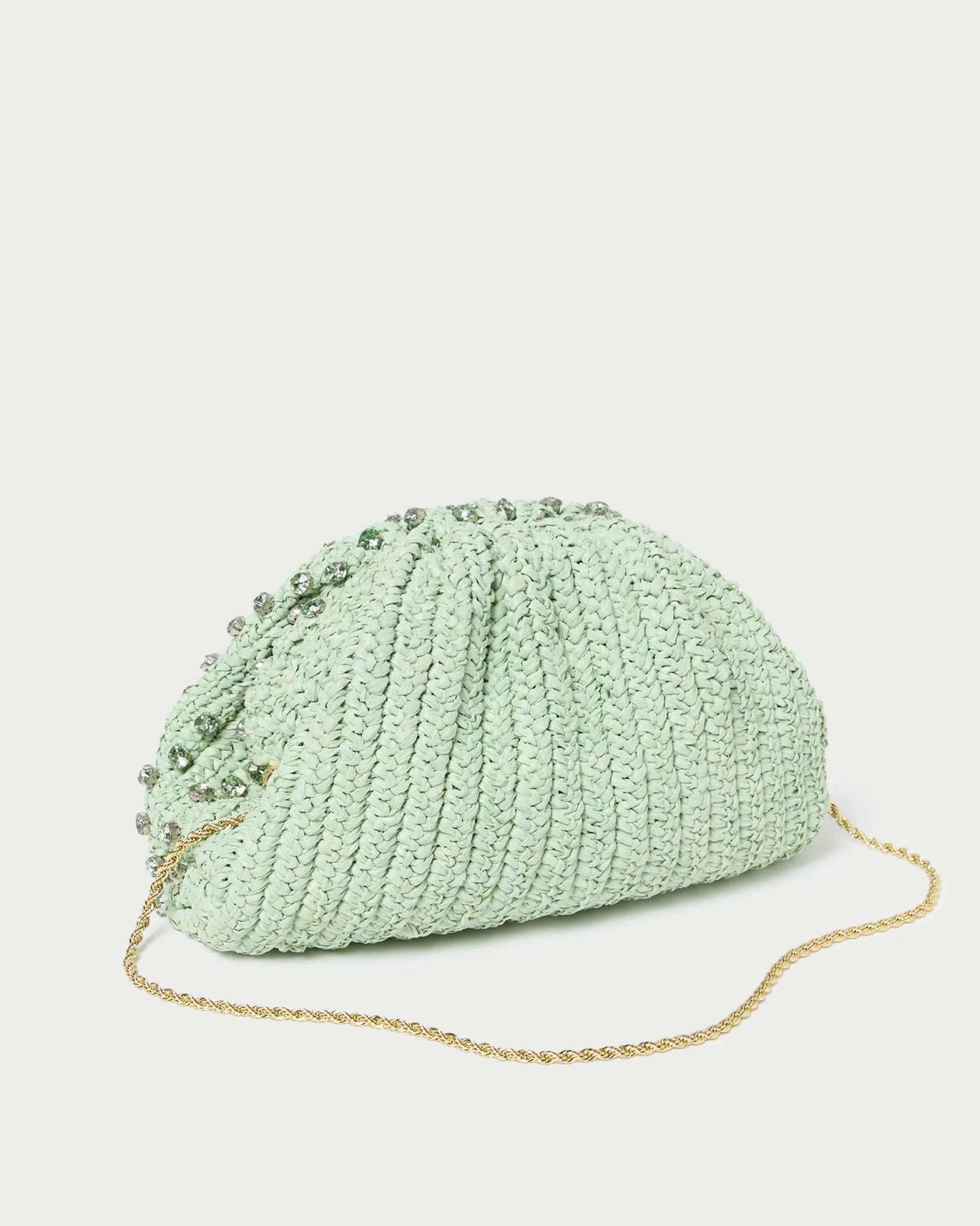 Bailey White Pleated Dome Clutch