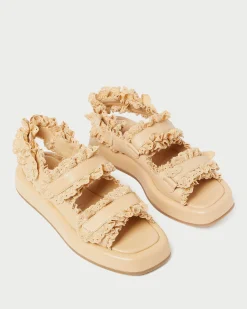 Blaise Caramel Leather Platform Sandal