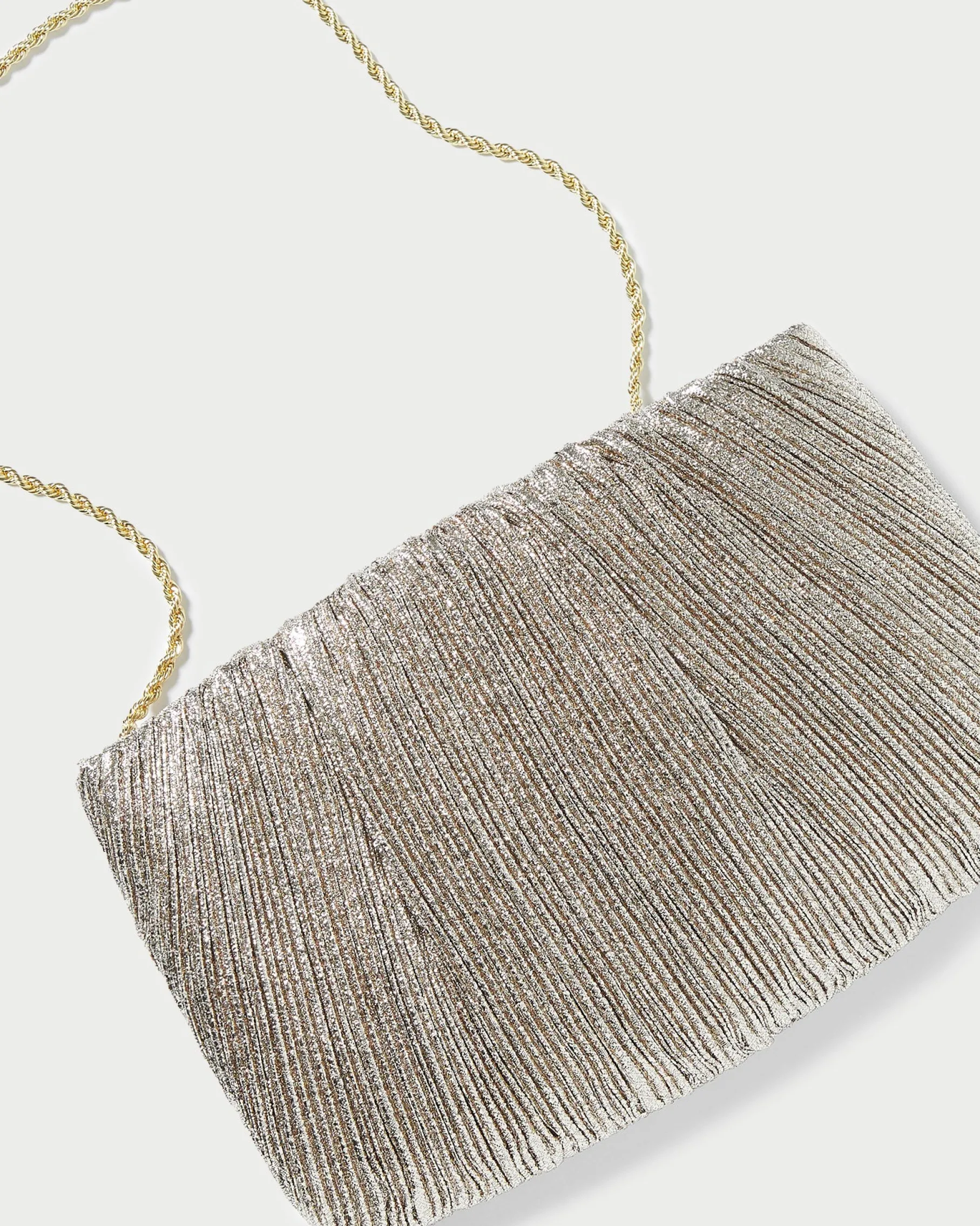 Brit Brown Gingham Pleated Clutch