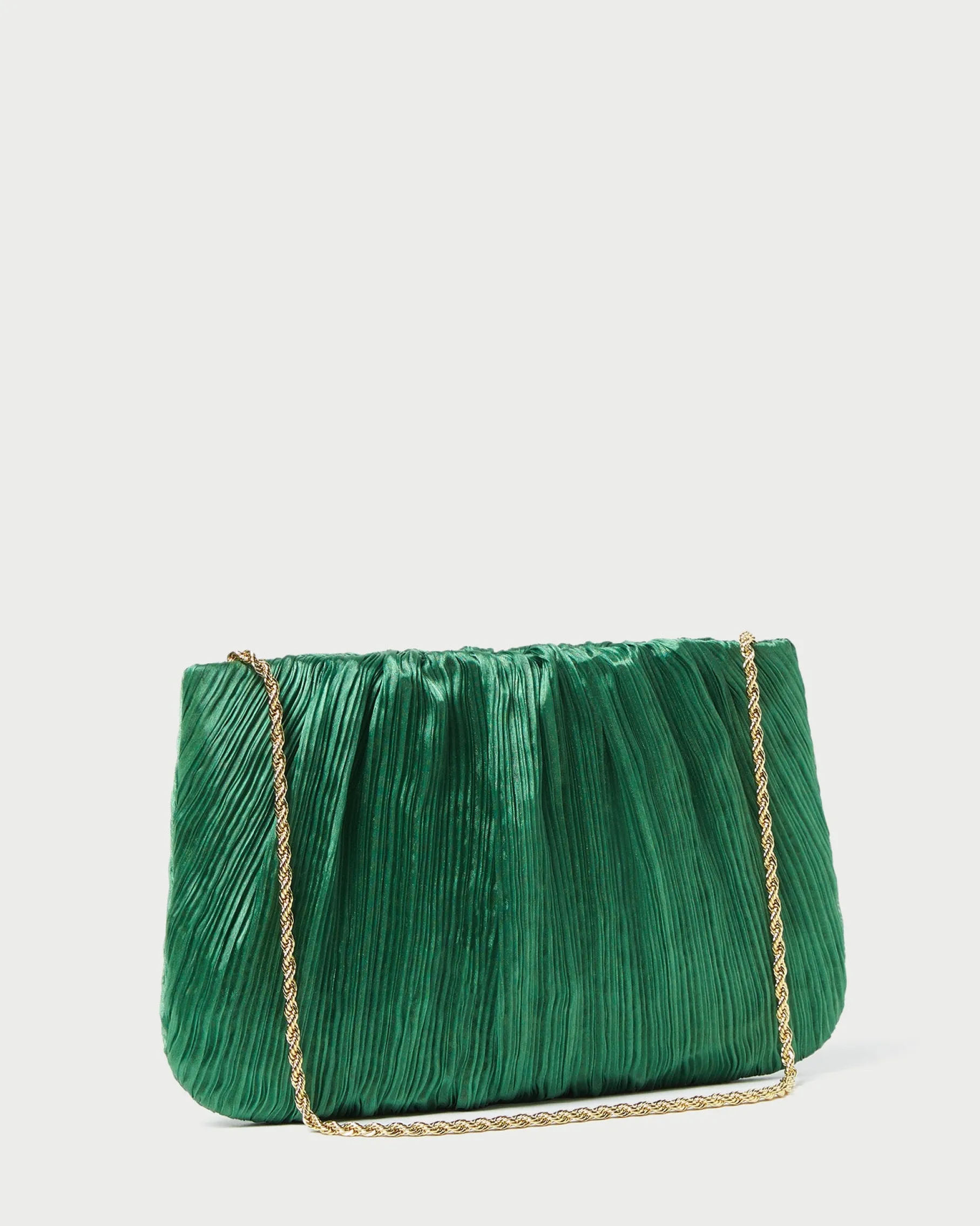 Brit Brown Gingham Pleated Clutch