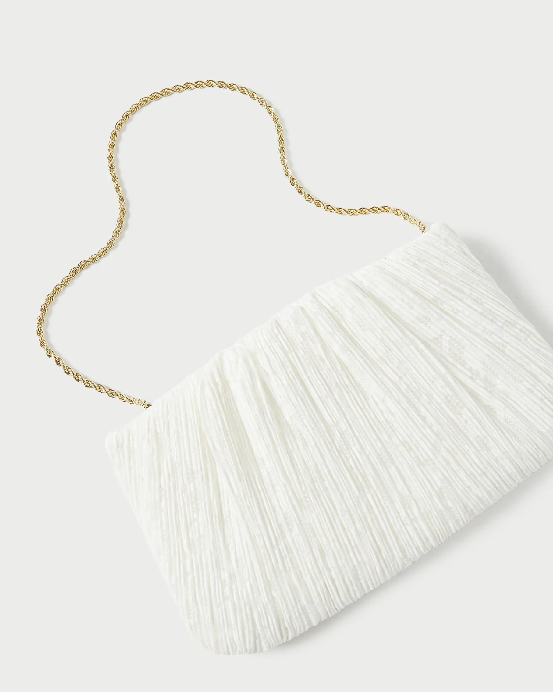 Brit Brown Gingham Pleated Clutch