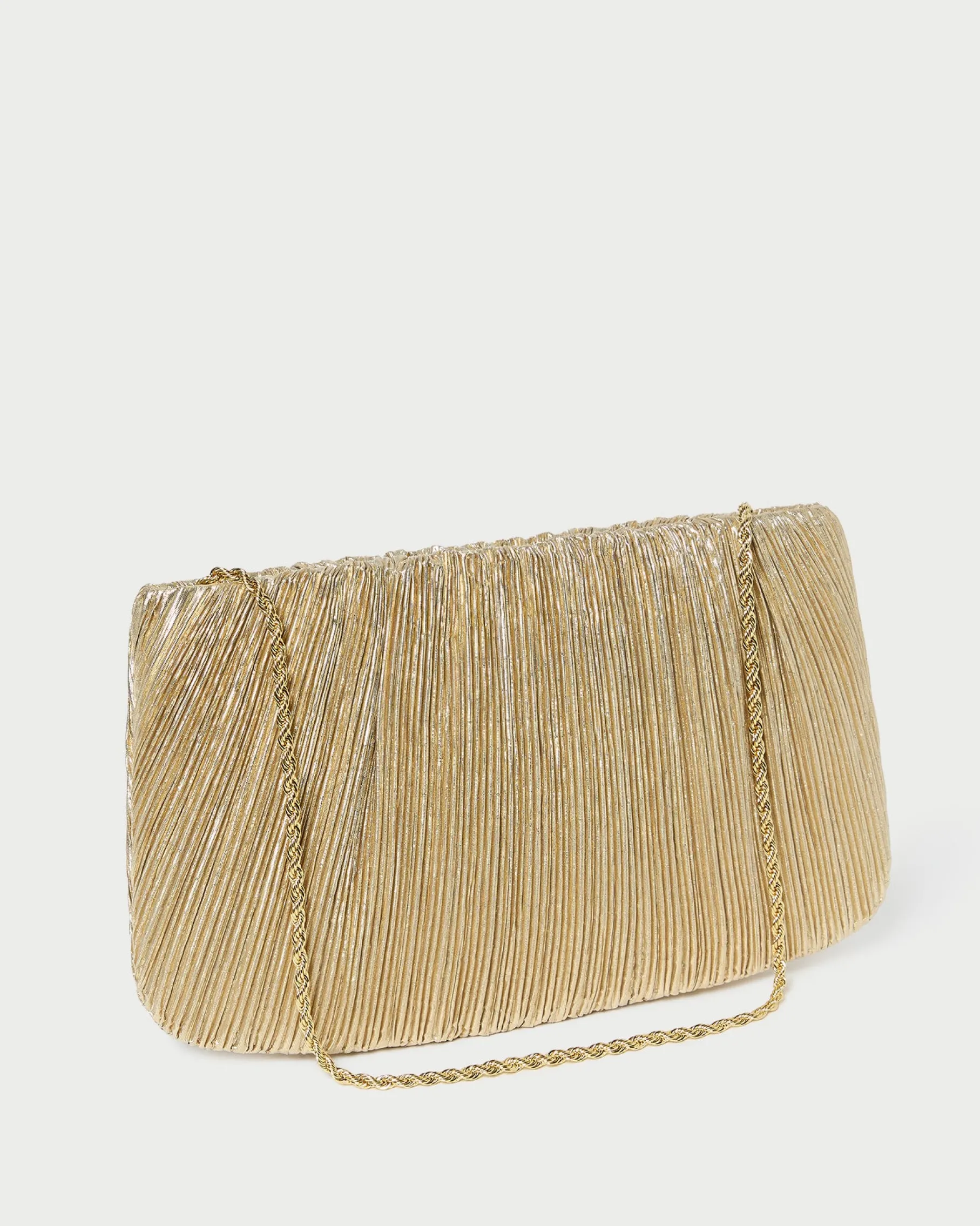 Brit Brown Gingham Pleated Clutch