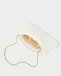 Brit Champagne Flat Pleated Clutch