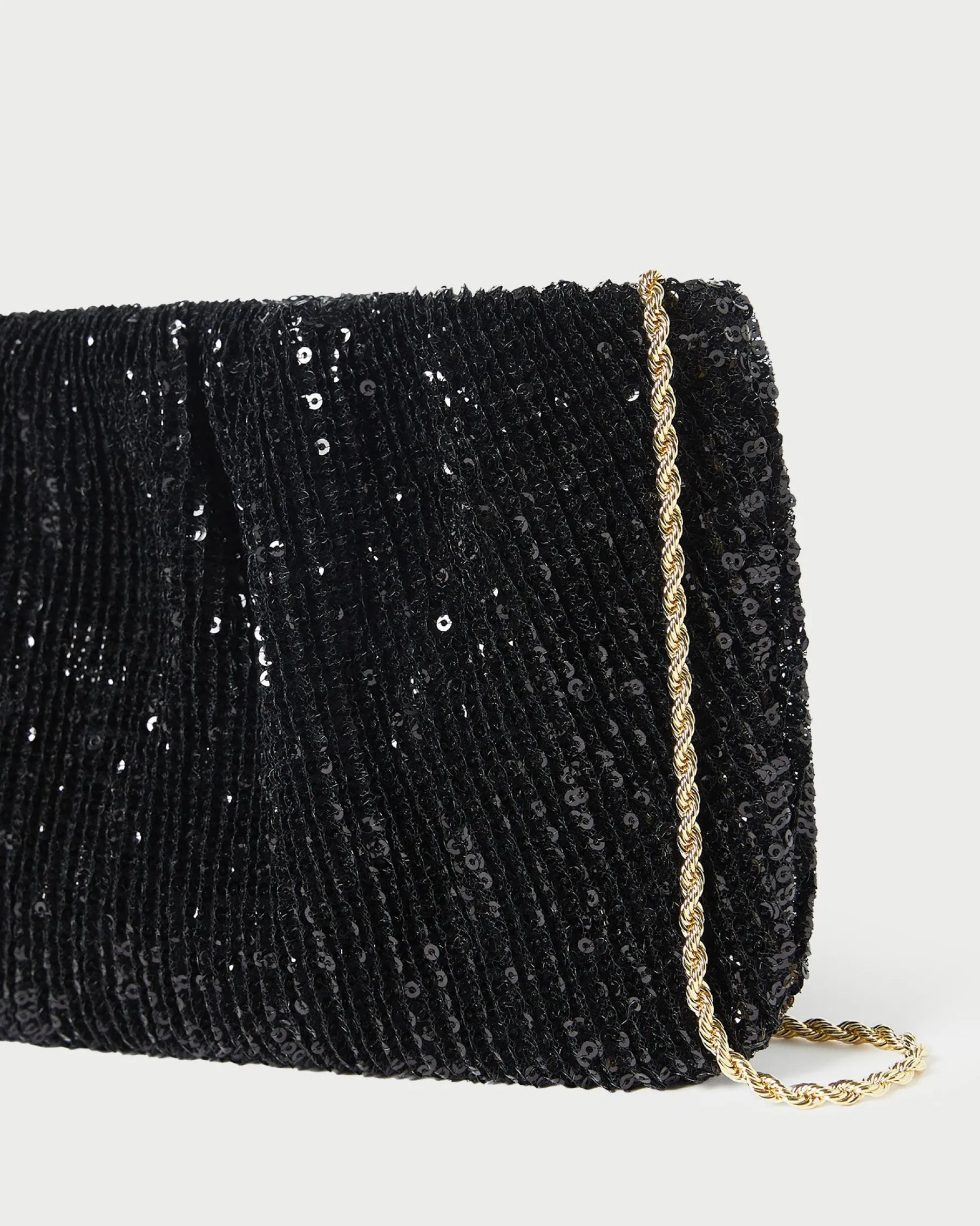 Brit Champagne Flat Pleated Clutch
