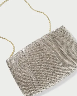 Brit Cream Flat Pleated Clutch