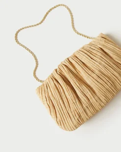 Brit Cream Flat Pleated Clutch