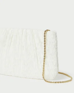 Brit Cream Flat Pleated Clutch