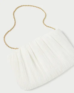 Brit Gold Lamé Pleated Clutch