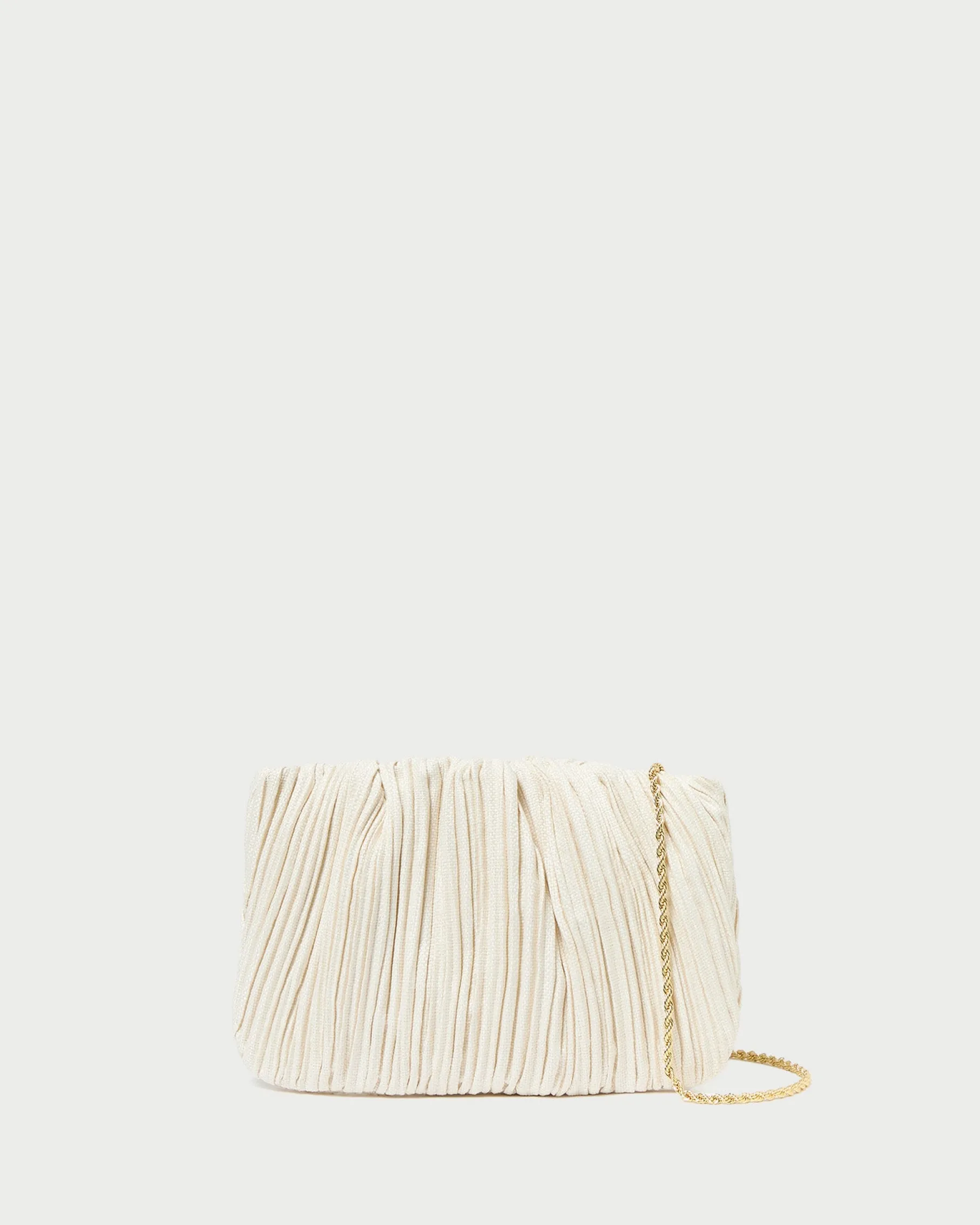 Brit Natural Flat Pleated Clutch