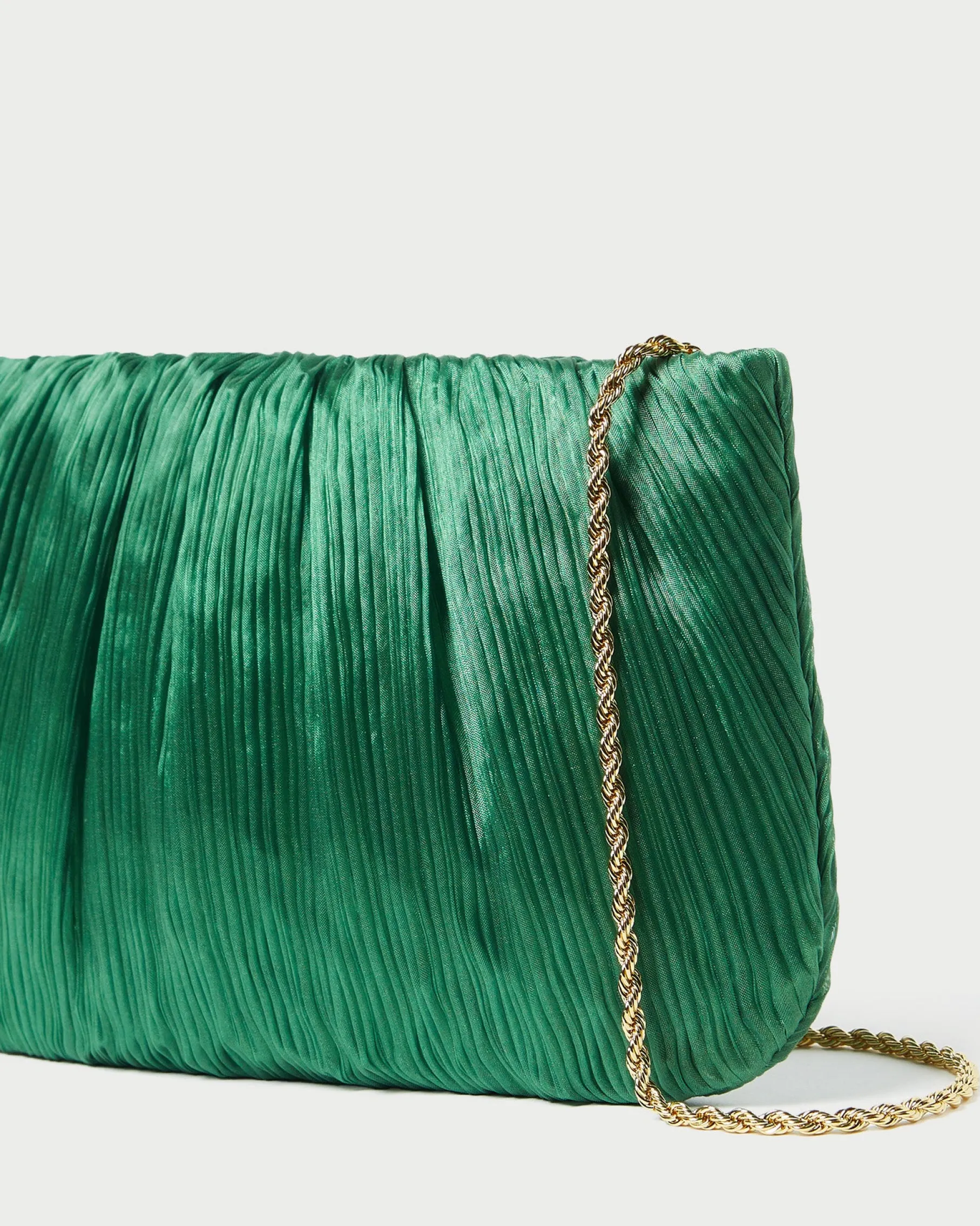 Brit Pearl Flat Pleated Clutch