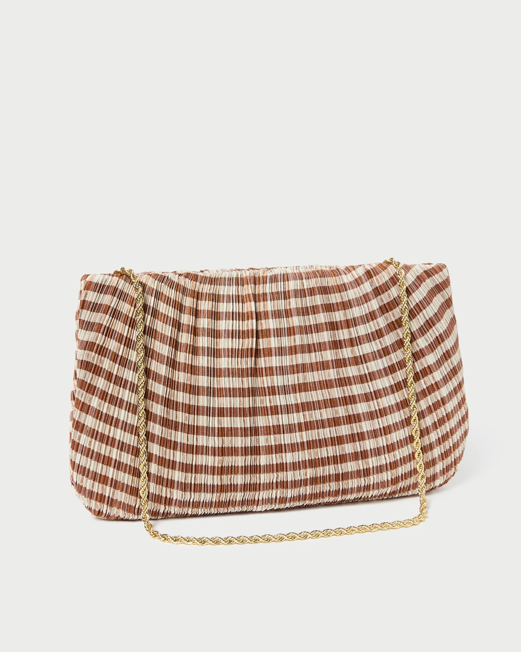 Brit Pearl Flat Pleated Clutch
