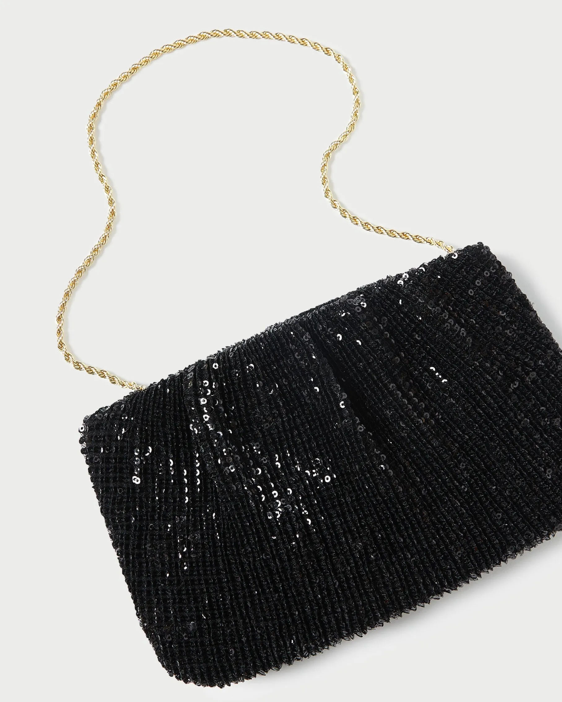 Brit Pearl Flat Pleated Clutch
