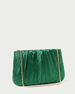 Brit White Flat Pleated Clutch