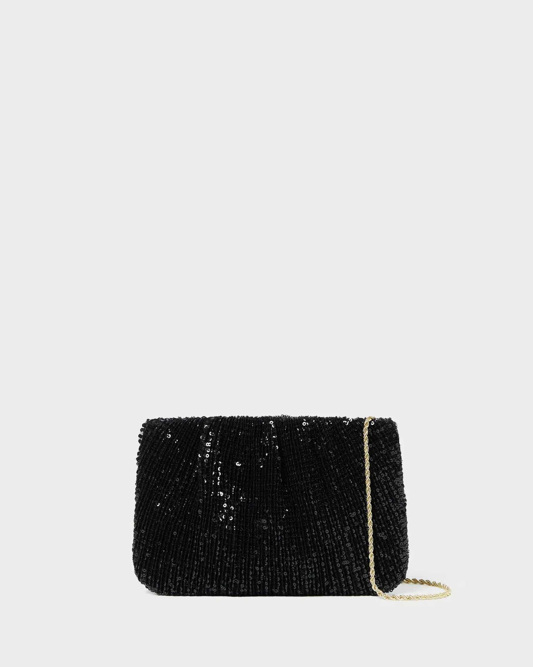 Brit White Flat Pleated Clutch