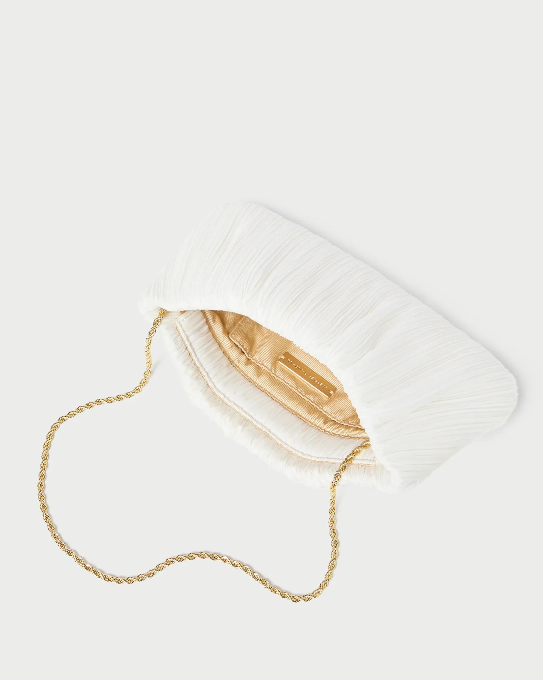 Brit White Lace Flat Clutch
