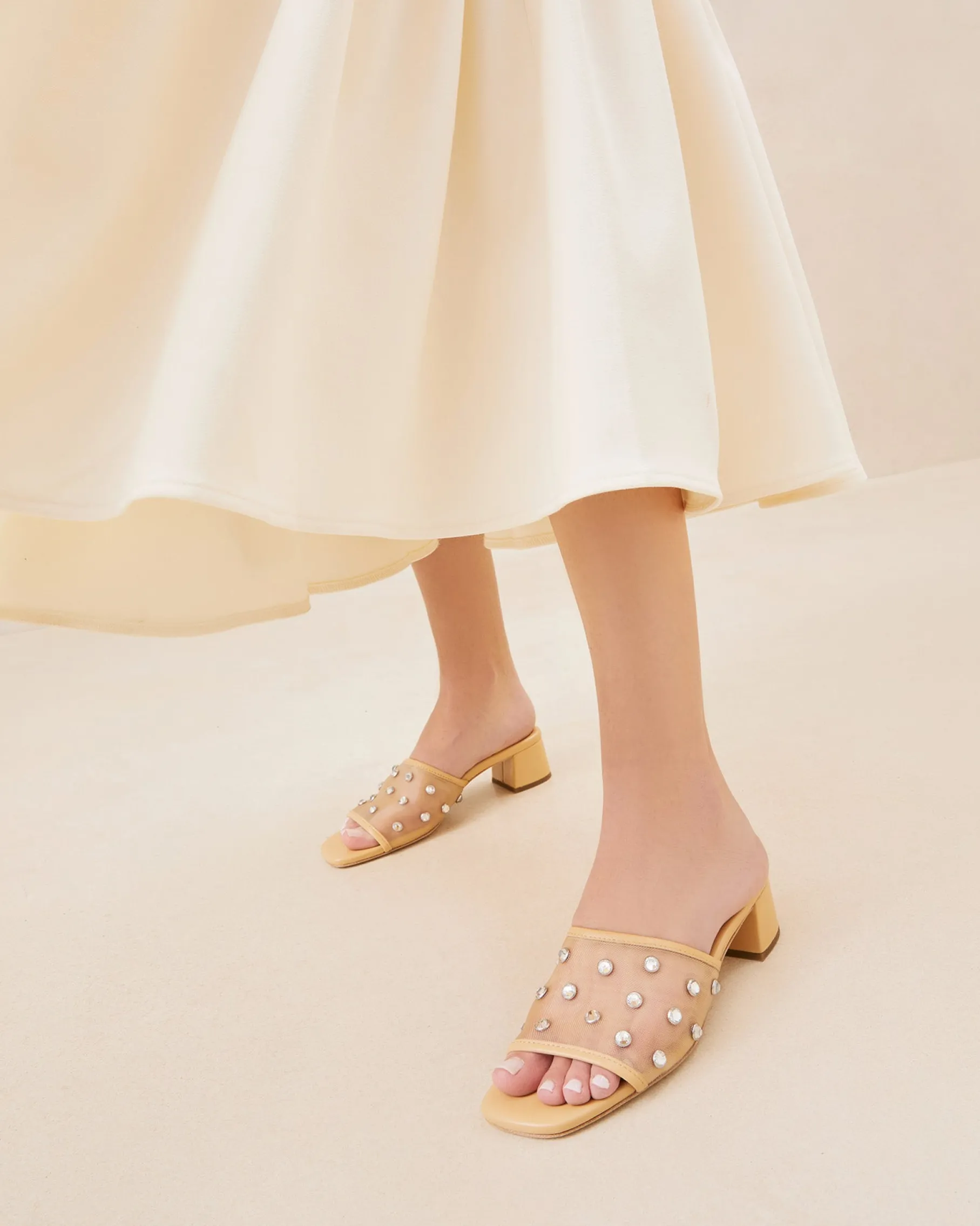 Brooke Seafoam/Crystal Mesh Mule