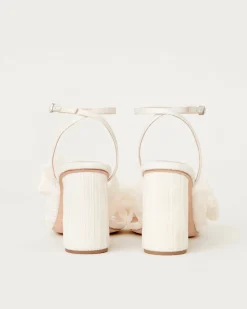 Camellia Beauty Pleated Bow Heel