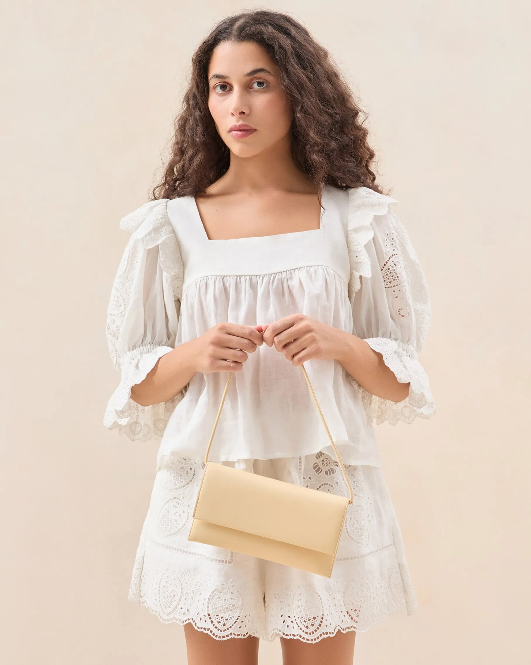 Charlee Butter Leather Shoulder Bag