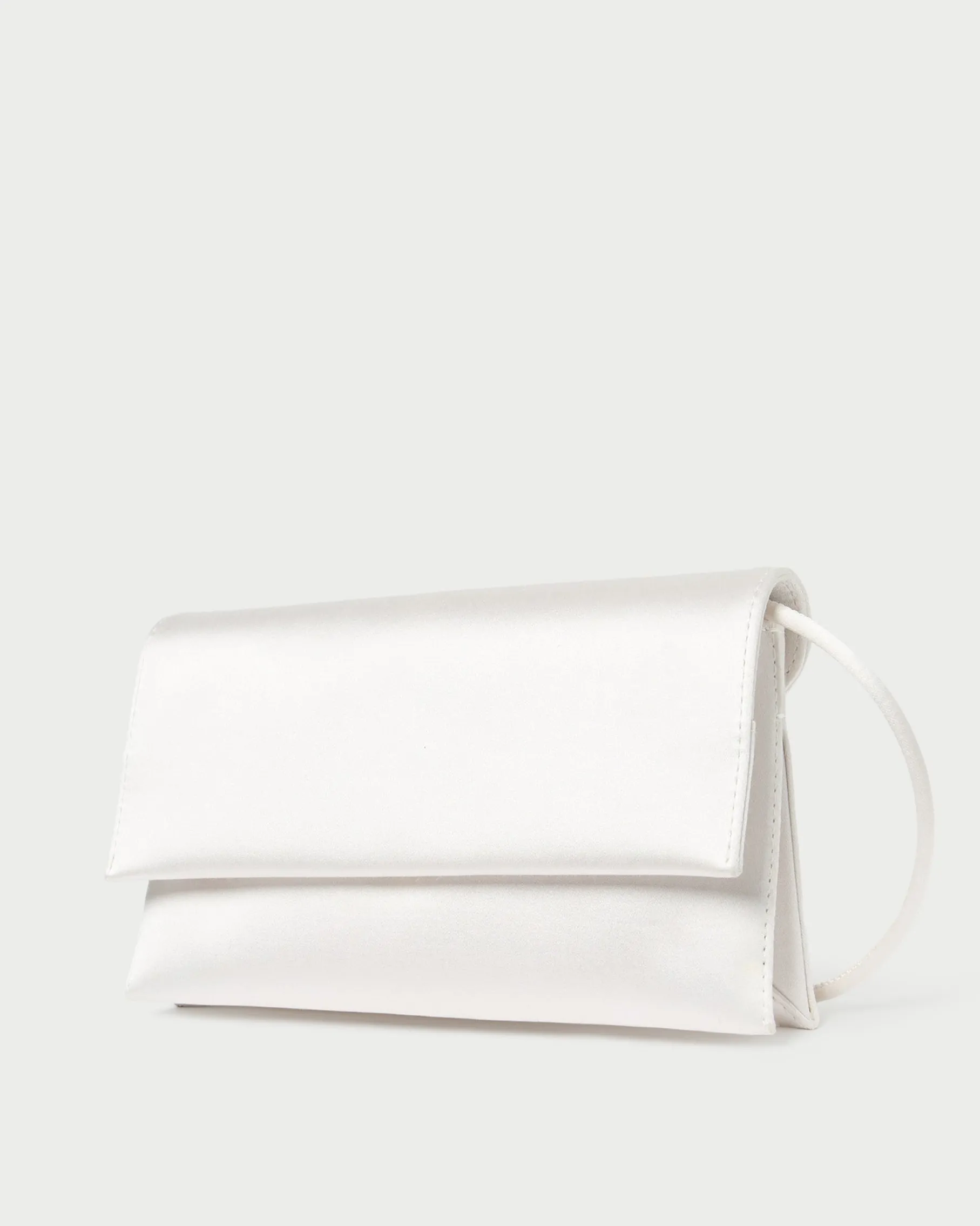Charlee Cream Satin Shoulder Bag