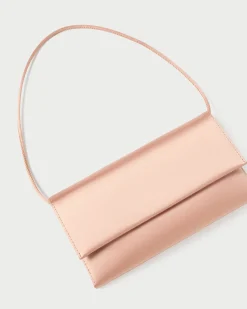 Charlee Cream Satin Shoulder Bag
