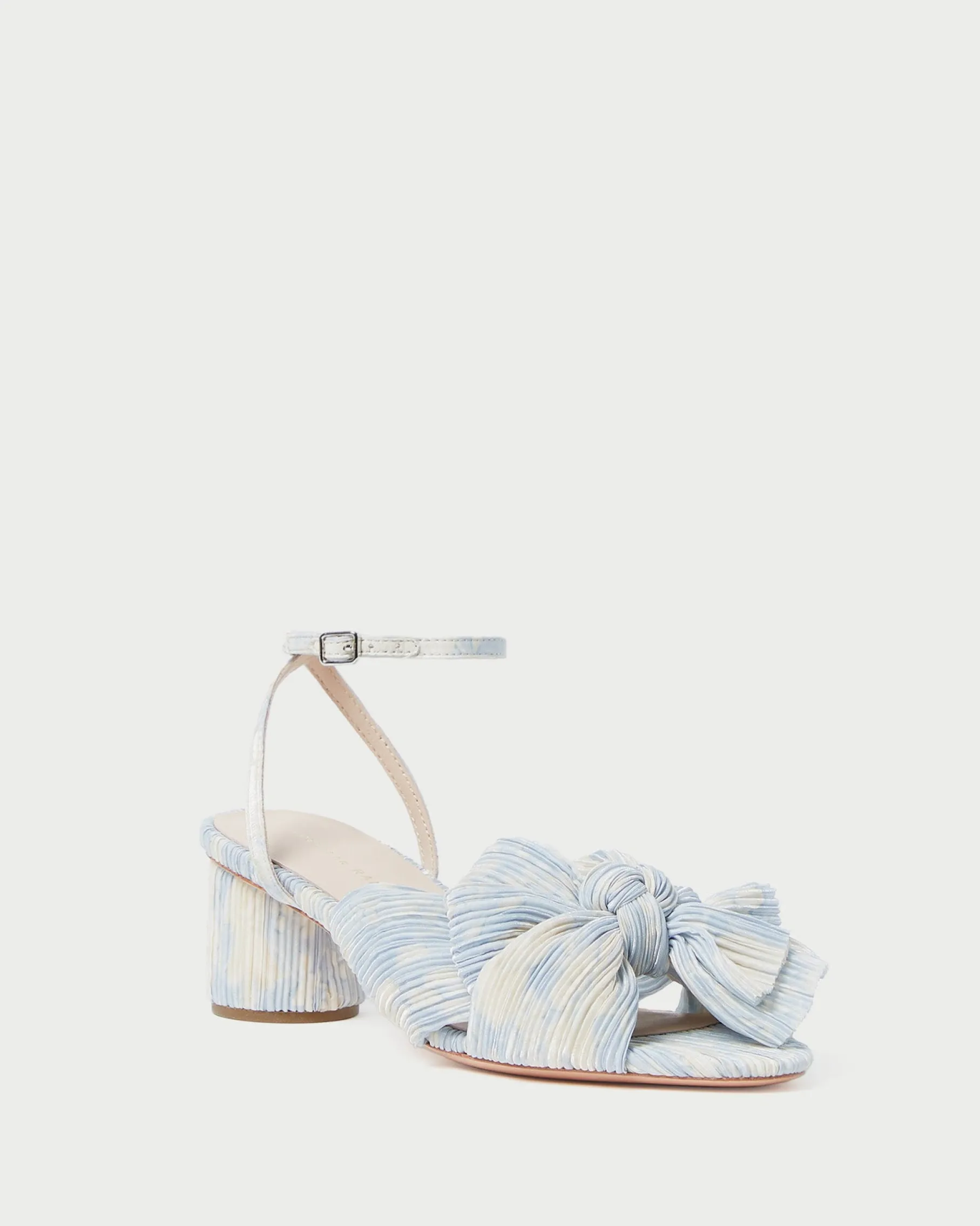 Dahlia Black Pleated Bow Heel