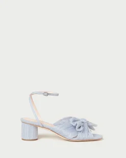 Dahlia Black Pleated Bow Heel