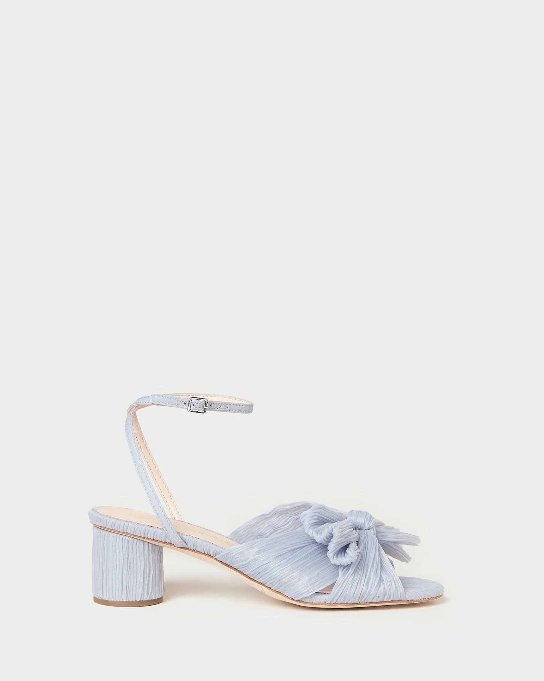 Dahlia Black Pleated Bow Heel