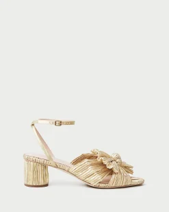 Dahlia Black Pleated Bow Heel