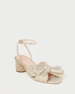 Dahlia Black Pleated Bow Heel