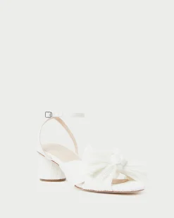 Dahlia Black Pleated Bow Heel