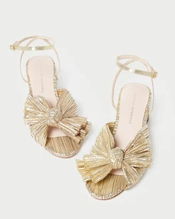 Dahlia Blue Floral Bow Heel