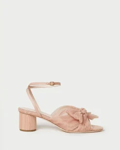 Dahlia Blue Floral Bow Heel