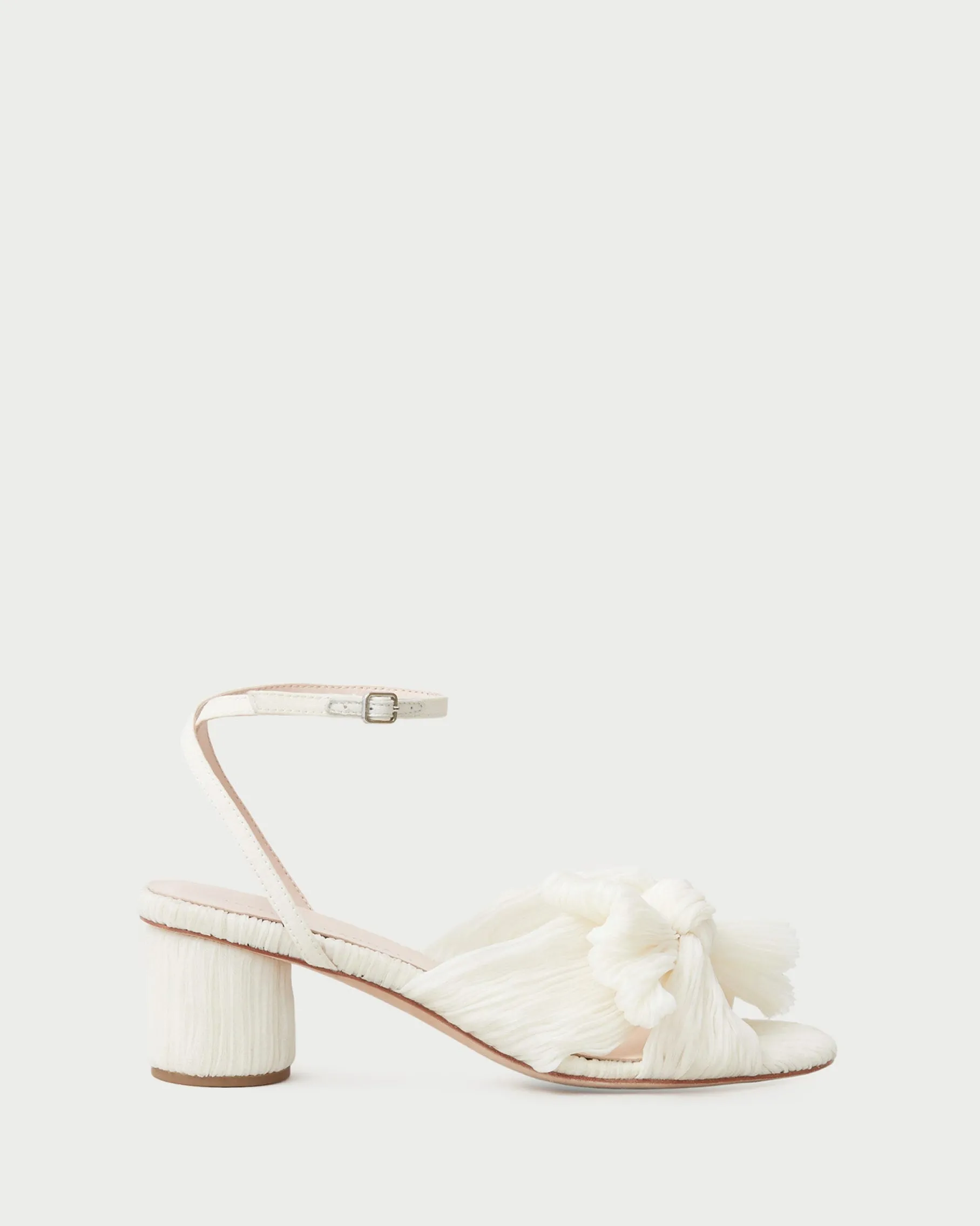 Dahlia Blue Pleated Bow Heel