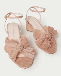 Dahlia Blue Pleated Bow Heel