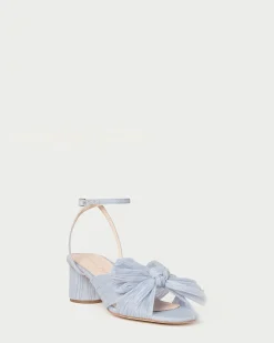 Dahlia Gold Pleated Bow Heel