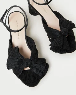 Dahlia Pearl Pleated Bow Heel