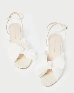 Dahlia Pearl Pleated Bow Heel