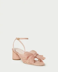 Dahlia Pearl Pleated Bow Heel