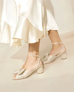 Dahlia White Lace Bow Heel