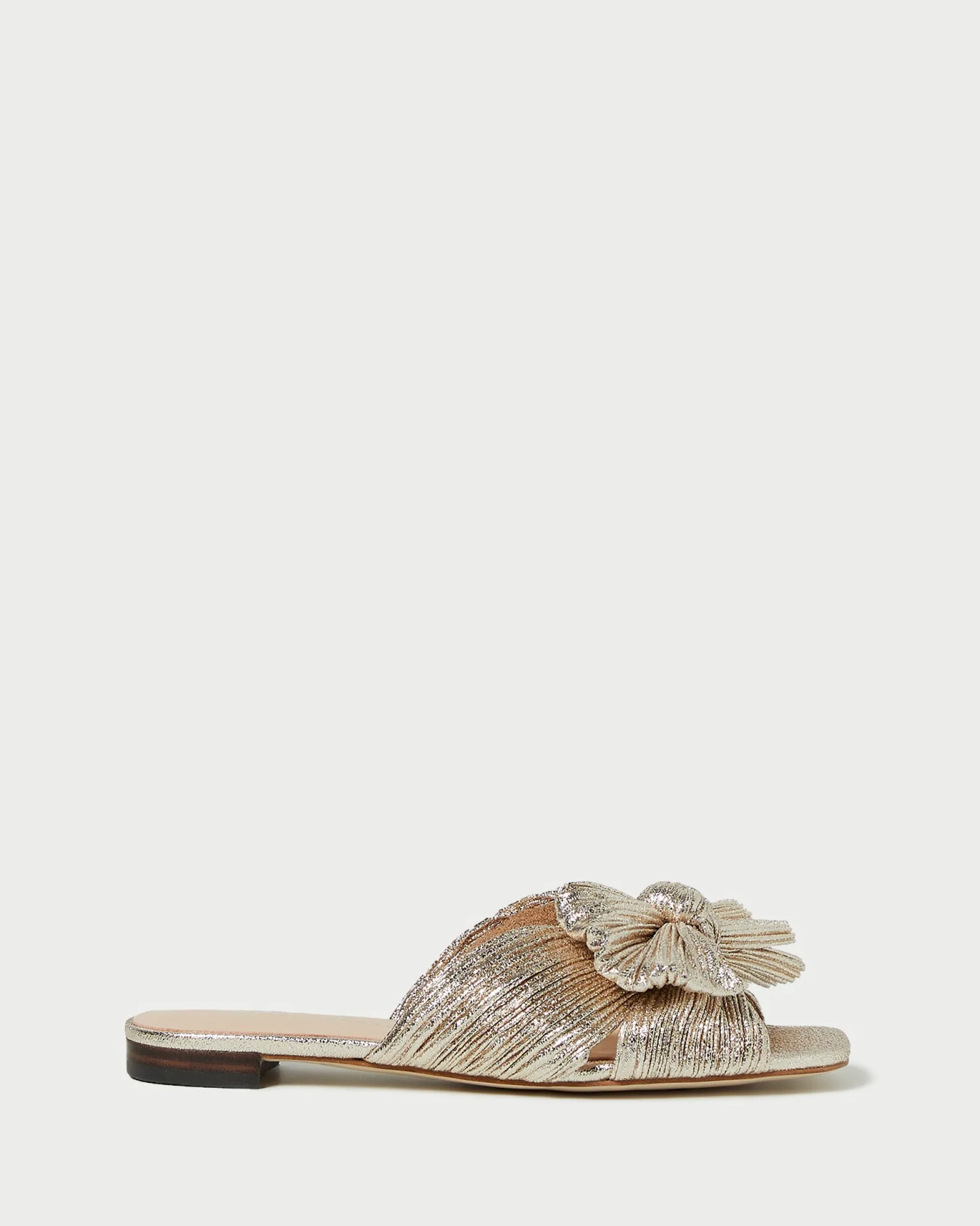 Daphne Champagne Bow Slide